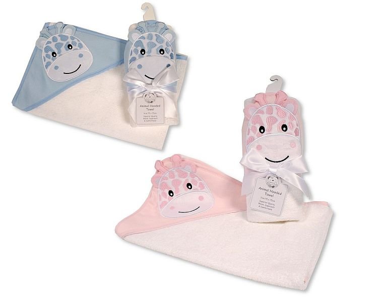 Baby 3d-Terry Hooded Towel - Giraffe