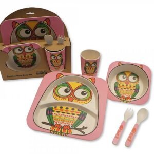Baby 5 pcs Bamboo Fibre Meal Set - Owl