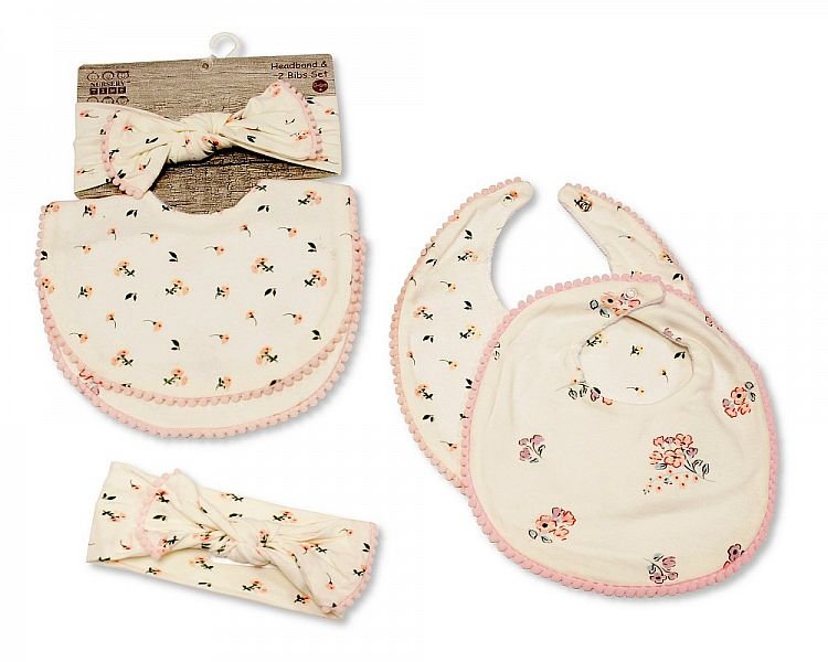 Baby Bibs and Headband Set