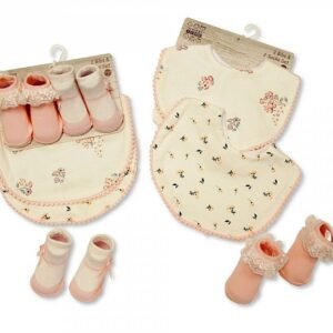 Baby Bibs and Socks Set - 2-Pack