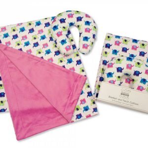 Baby Blanket and Neck Cushion Set - Girls