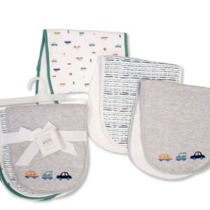 Baby Boys Burp Cloths - Cars - Pack of 3