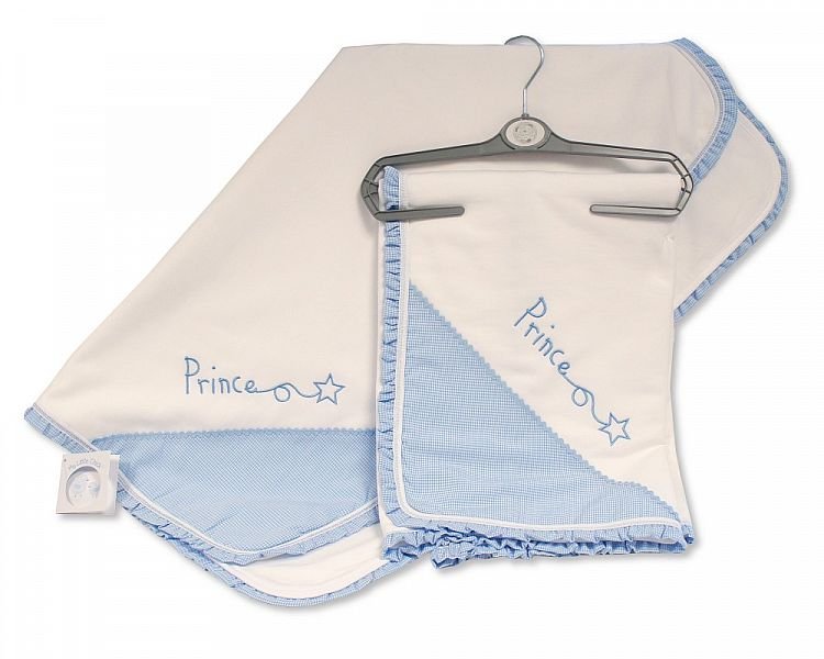 Baby Check Lace Wrap - Prince