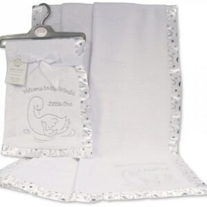 Baby Christening Wrap - Welcome to the World, Little One