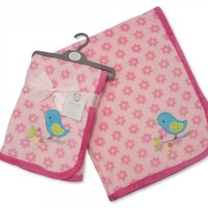 Baby Coral Fleece Wrap - Bird