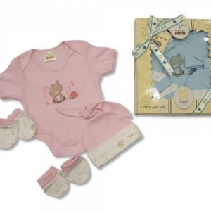 Baby Cotton Gift Set - 4 pcs - Classic Bear
