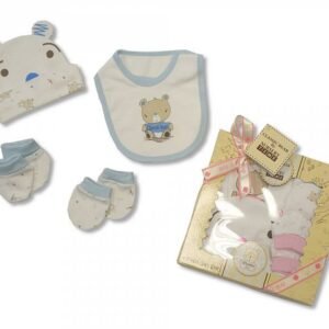 Baby Cotton Gift Set - 4 pcs - Classic Bear