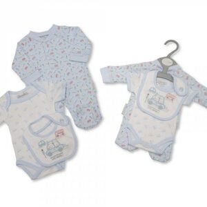 3 pcs Baby Cotton Gift Set - Broom Broom