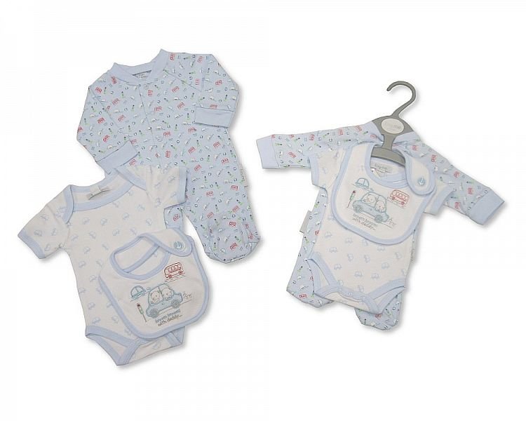 3 pcs Baby Cotton Gift Set - Broom Broom