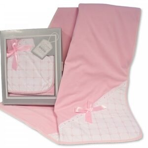 Baby Cotton Lace Wrap with Bow in Box