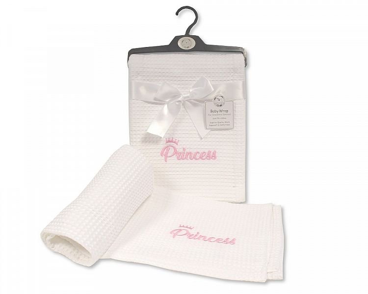 Baby Cotton Waffle Wrap - Princess