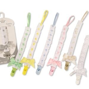 Baby Dummy Clip with Lace Band and Bow