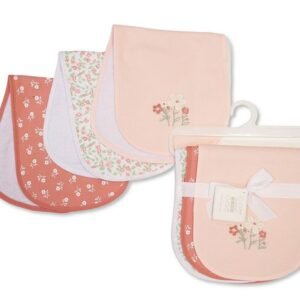 Baby Girls Burp Cloths - Flowers - Pack of 3