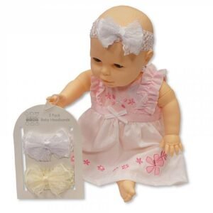 Baby Girls Headband 2 Pack - Cream/ White - 0721