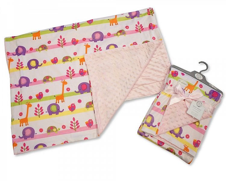 Baby Girls Reversible Wrap - Animals