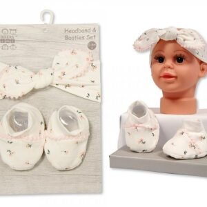 Baby Headband and Booties Set