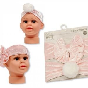 Baby Headbands - Packs of 2 - Bow/ Pom Pom