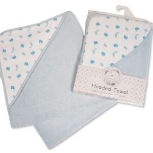 Baby Hooded Towel - Elephant/ Leaves