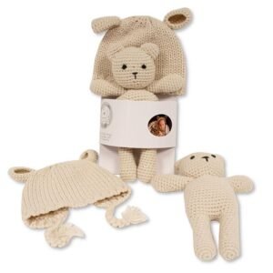Baby Knitted Doll and Hat Set