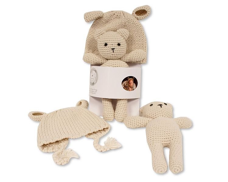 Baby Knitted Doll and Hat Set