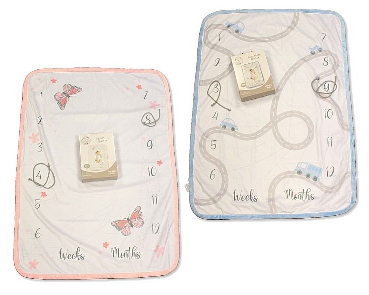 Baby Milestone Photo Prop Blanket