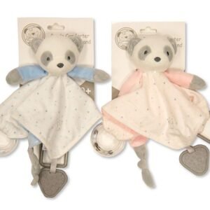 Baby Panda Comforter with Teethers and Rattle
