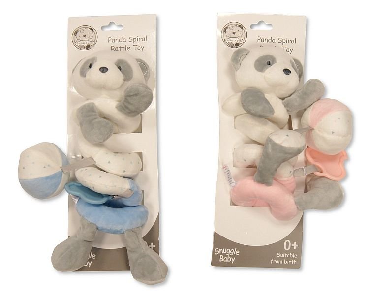 Baby Panda Spiral Activity Toy with Rattle and Teethers
