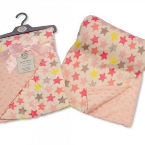 Baby Reversible Wrap - Stars - Pink