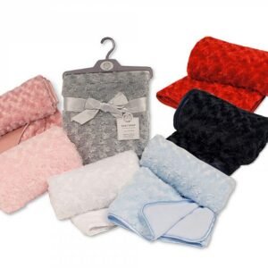 Baby Rosebud Wrap with Fleece Back and Satin Trim