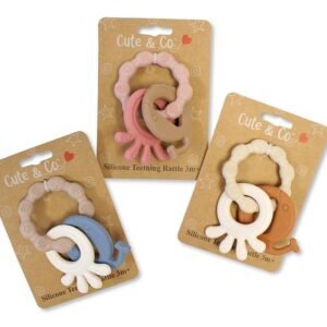 Baby Silicone Teether Toy - Set of 3