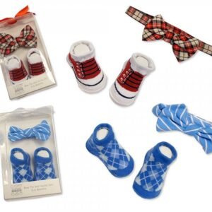 Baby Socks and Bow Tie Set in Box