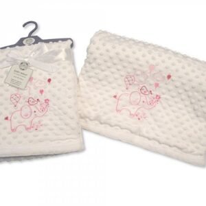 Baby Soft Velour Dotted Wrap - Pink