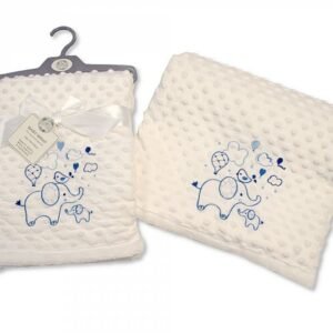 Baby Soft Velour Dotted Wrap - Sky