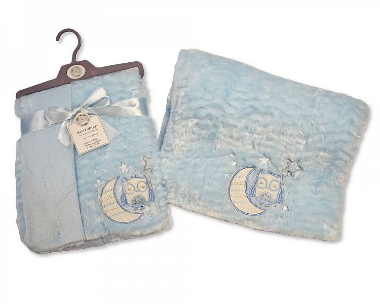 Baby Soft Wrap - Owl - Sky