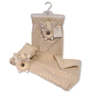 Baby Velour Bubble Wrap with Rattle Toy