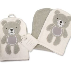 Baby Wash Mitts - Pack of 2 - Teddy