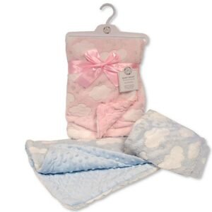 Baby Wrap Clouds/ Hearts with Velour Bubble Reverse