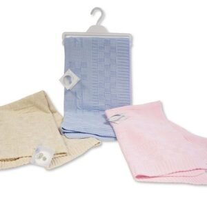 Knitted Baby Wrap with Pointelle Pattern