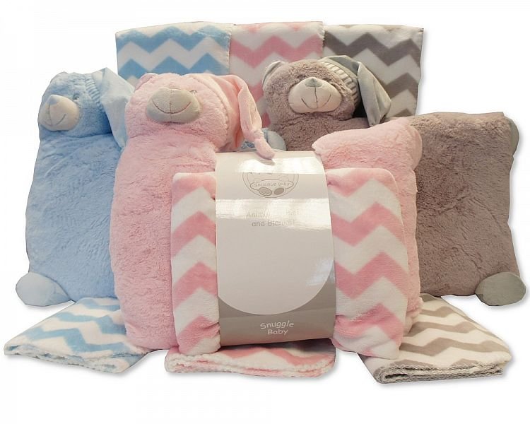 Plush Animal Cushion with Blanket