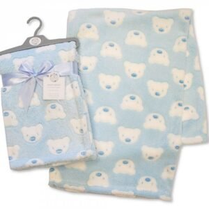 Printed Baby Wrap - Teddy - Sky