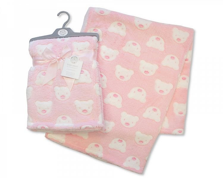 Printed Baby Wrap - Teddy - Pink