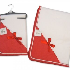 Quilted Baby Wrap with Bow - Red