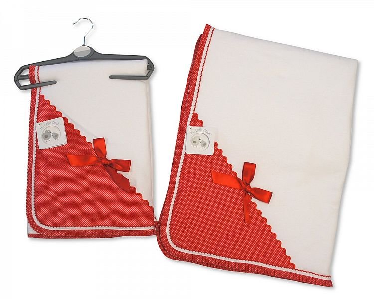 Quilted Baby Wrap with Bow - Red