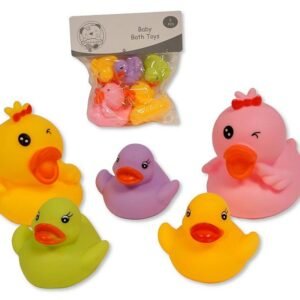Squeaky Baby Bath Toys - 5 Ducks