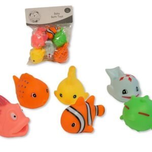 Squeaky Baby Bath Toys - Fish - Pack of 6