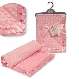 Baby Velour Bubble Wrap with Satin Trim - Princess