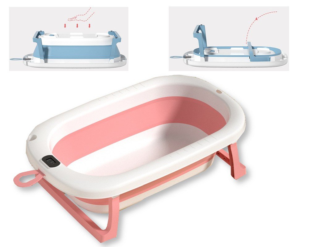 Foldable Baby Bathtub with Thermometer - Image 2