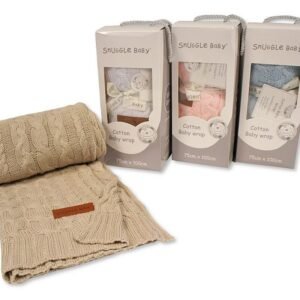 Knitted Baby Cotton Wrap in Box
