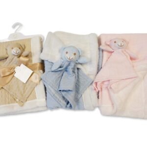 Baby Cable Knit Blanket with Comforter