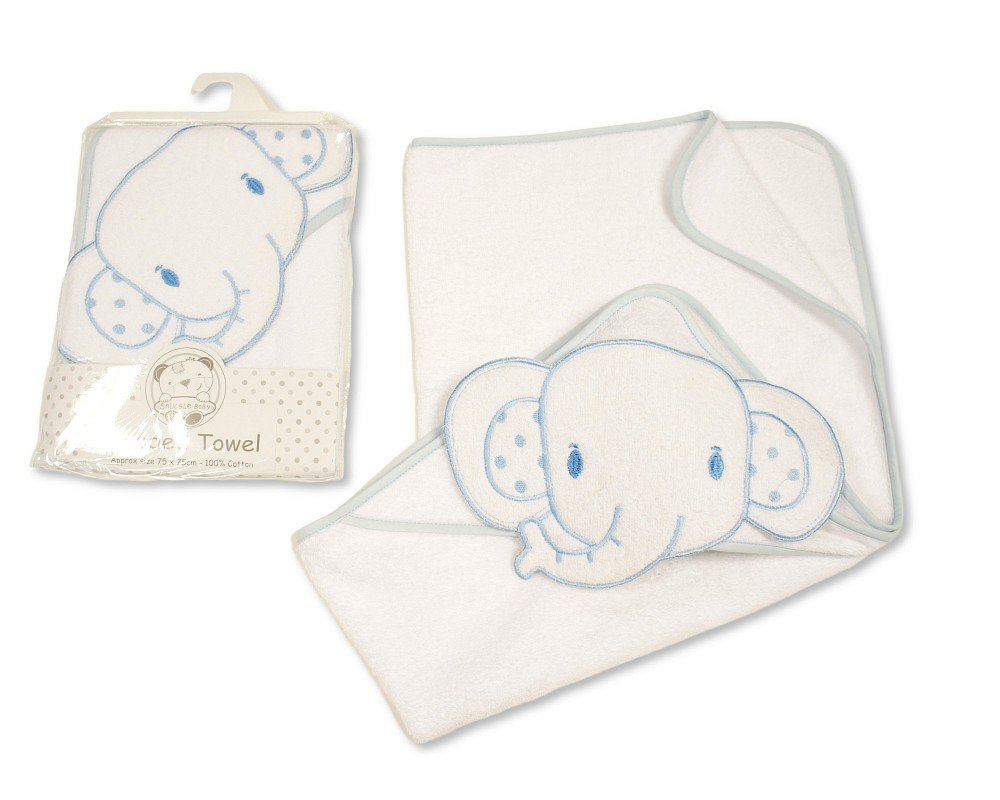 Baby 3d Hooded Towel - Elephant - White/Colour - Image 3